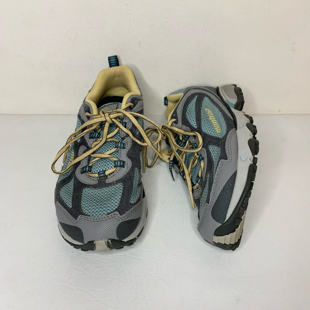 Montrail gryptonite hiking shoes women size 8 teal gray yellow